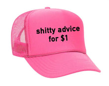 Load image into Gallery viewer, Shitty Advice for $1 Trucker Hat: Royal Blue/White