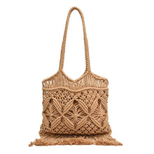 Load image into Gallery viewer, COTTON CROCHET BEACH SHOULDER BAG