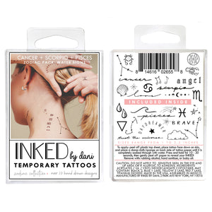 Zodiac Collection: Water Signs Temporary Tattoo Pack