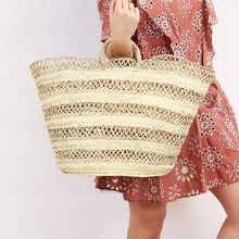 Load image into Gallery viewer, Handwoven Moroccan Basket Bag