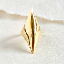 Load image into Gallery viewer, Brass spike dome ring