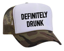 Load image into Gallery viewer, Definitely Drunk Trucker Hat: Jade/White