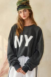 'NY' Patch Sweatshirt