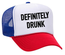 Load image into Gallery viewer, Definitely Drunk Trucker Hat: Jade/White