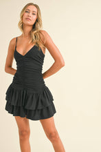 Load image into Gallery viewer, STRETCHY RUFFLE MINI DRESS