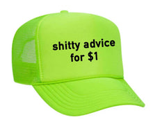 Load image into Gallery viewer, Shitty Advice for $1 Trucker Hat: Royal Blue/White