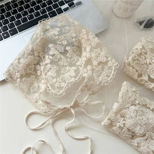 Load image into Gallery viewer, LACE TRIANGLE BANDANA HEADSCARF