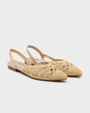 Load image into Gallery viewer, Braided Raffia Slingback Ballet Flats
