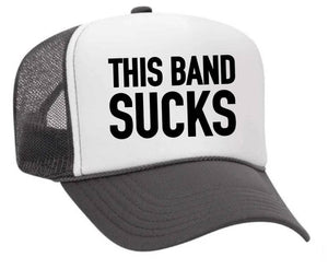 This Band Sucks Trucker Hat: Red/White