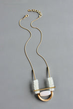 Load image into Gallery viewer, Glass and agate geo necklace