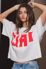 Load image into Gallery viewer, &#39;CIAO&#39; Jersey Boxy Crop Top