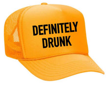 Load image into Gallery viewer, Definitely Drunk Trucker Hat: Jade/White