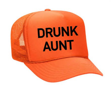 Load image into Gallery viewer, Drunk Aunt Trucker Hat: Jade/White