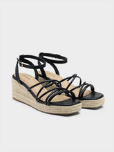 Load image into Gallery viewer, Strappy Espadrille Wedge
