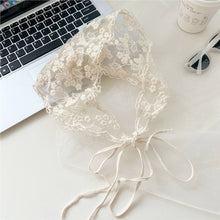 Load image into Gallery viewer, LACE TRIANGLE BANDANA HEADSCARF