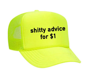 Shitty Advice for $1 Trucker Hat: Royal Blue/White