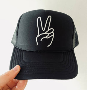 Peace ✌🏻/ Hand drawn: Navy