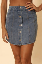 Load image into Gallery viewer, Rounded hem denim skirt