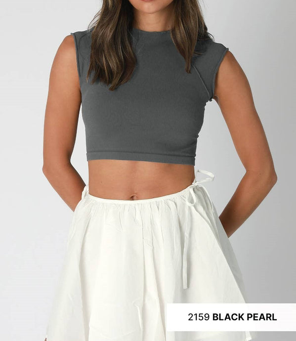 Exposed Seam Crop Top