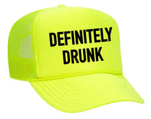 Load image into Gallery viewer, Definitely Drunk Trucker Hat: Jade/White