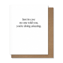 Load image into Gallery viewer, Doing Amazing - Sympathy Card