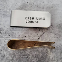 Load image into Gallery viewer, CASH LIKE JOHNNY Money Clip Silver