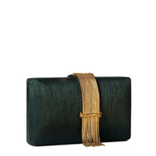 Load image into Gallery viewer, Teal Fringe Clutch