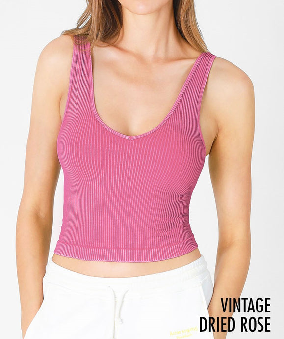 Reversible Ribbed Crop Top