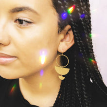 Load image into Gallery viewer, Double Half Moon Earrings