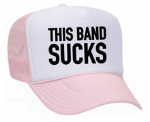 Load image into Gallery viewer, This Band Sucks Trucker Hat: Red/White