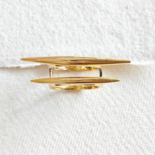 Load image into Gallery viewer, Solid brass double spike needle ring
