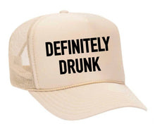 Load image into Gallery viewer, Definitely Drunk Trucker Hat: Jade/White