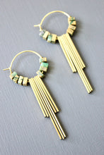 Load image into Gallery viewer, jasper brass geo hoops