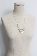 Load image into Gallery viewer, Glass and agate geo necklace