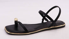 Load image into Gallery viewer, Lyra Metallic Thong Sandal