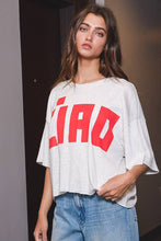 Load image into Gallery viewer, &#39;CIAO&#39; Jersey Boxy Crop Top