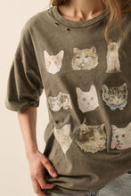 Load image into Gallery viewer, Cat Faces Tee