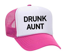 Load image into Gallery viewer, Drunk Aunt Trucker Hat: Jade/White