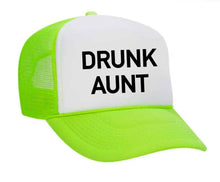Load image into Gallery viewer, Drunk Aunt Trucker Hat: Jade/White