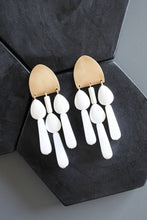Load image into Gallery viewer, Chalk glass post earrings