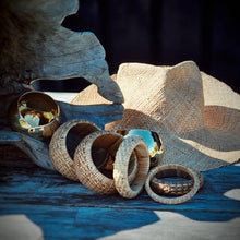 Load image into Gallery viewer, Globe dome brass Cuff bracelet