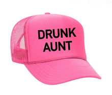 Load image into Gallery viewer, Drunk Aunt Trucker Hat: Jade/White