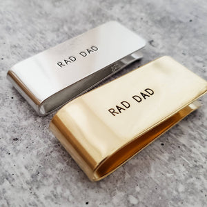 RAD DAD Money Clip: Silver Aluminum