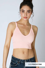 Load image into Gallery viewer, Ribbed V-Neck Bra Top