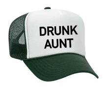 Load image into Gallery viewer, Drunk Aunt Trucker Hat: Jade/White