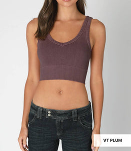 Reversible Herringbone Crop Top