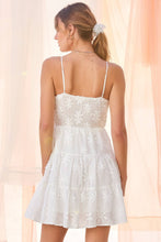 Load image into Gallery viewer, Embroidery Cut Out Mini Dress