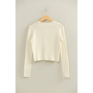 Cable Buttoned Cardigan