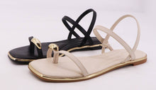 Load image into Gallery viewer, Lyra Metallic Thong Sandal