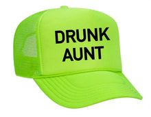 Load image into Gallery viewer, Drunk Aunt Trucker Hat: Jade/White